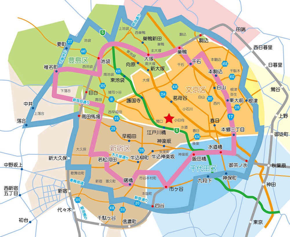 関口フランスパン配達エリア