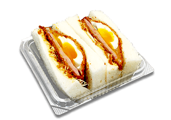 揚げたてハムエッグカツサンド